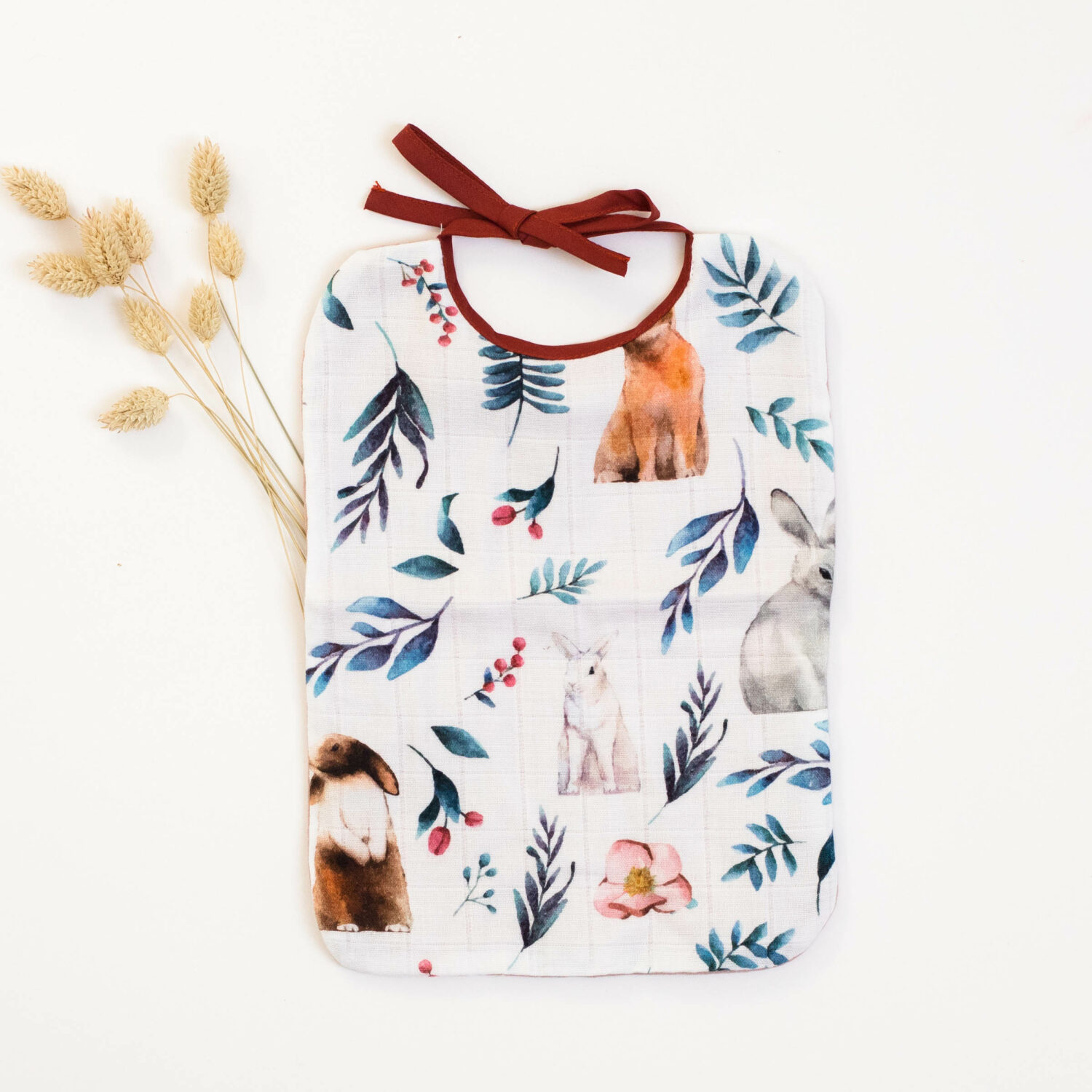 Bavoir lange "lapin" Petite citrouille