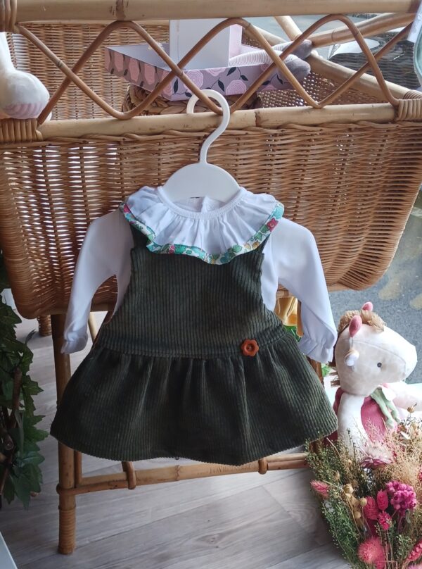 Robe velours Kaki ELOISE – Image 3