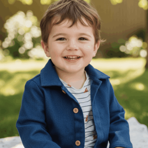 Chemise en jean porté par un petit garçon