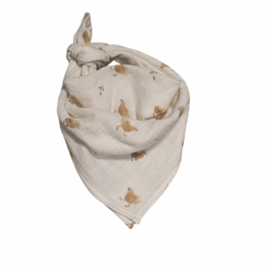 foulard gaze de coton poussins jaunes