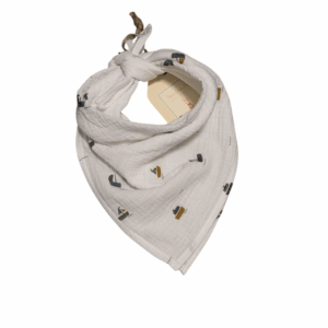 Foulard en gaze de coton motifs bateaux