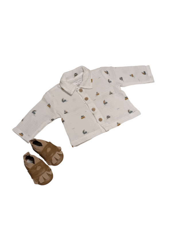 Chemise en gaze de coton motifs de poussins