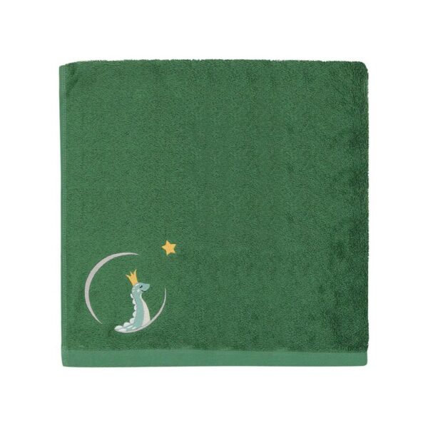 serviette de bain diplo vert foret