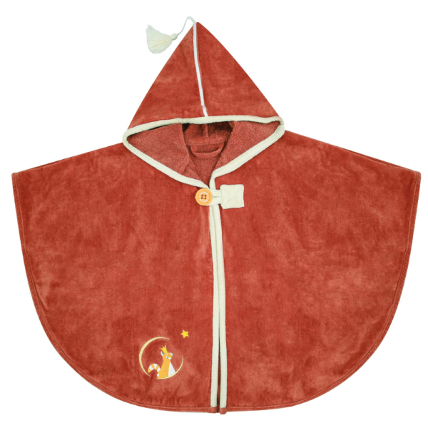 cape de bain panda roux terracotta