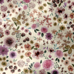 Double gaze imprimé fleurs