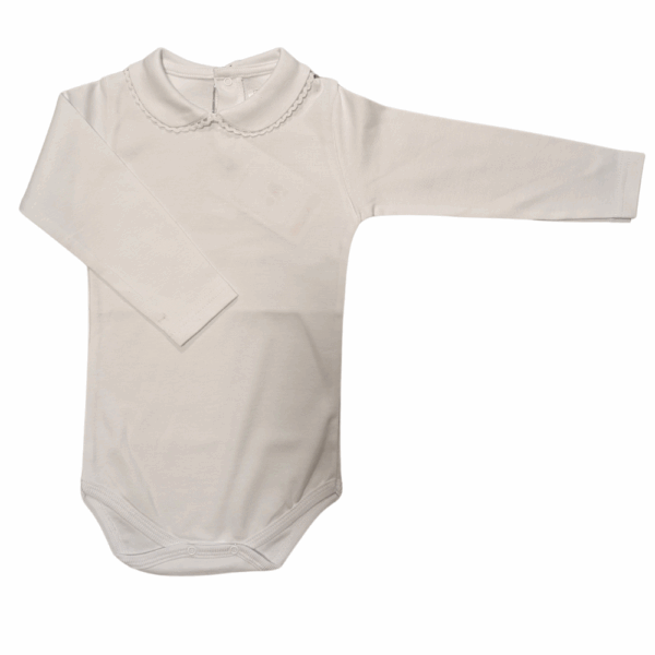 Body en coton col Claudine