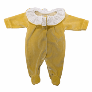 Pyjama en velours jaune Petite Citrouille