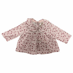Blouse rose fleurs fuchsia Petite Citrouille