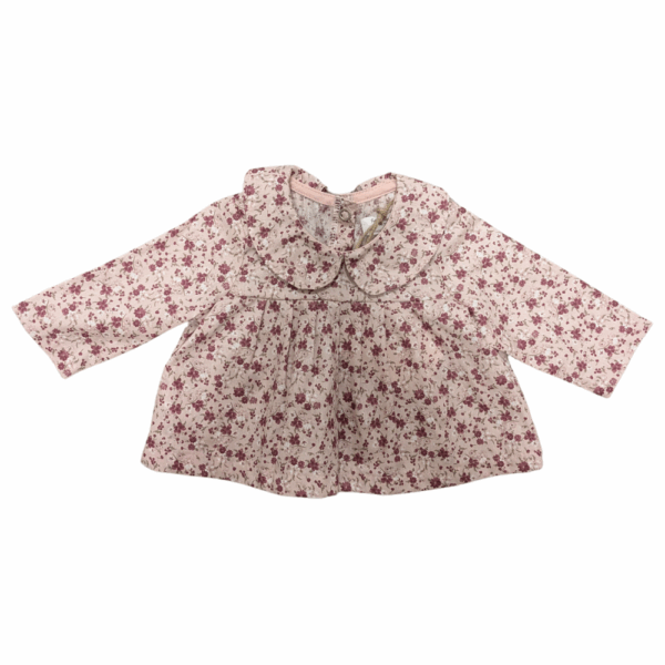 Blouse rose fleurs fuchsia Petite Citrouille