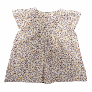 Blouse sans manches fleurs violettes