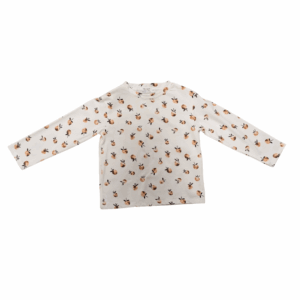 T-shirt manches longues en coton avec pêches