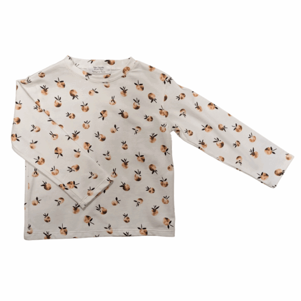 T-shirt manches longues motifs de pêches