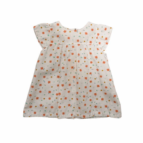 Blouse sans manches avec fleurs oranges