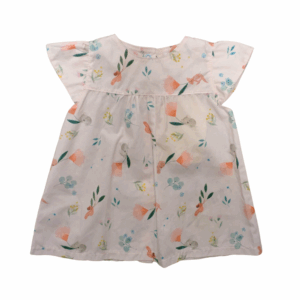 Blouse manches courtes motifs feuilles Petite Citrouille