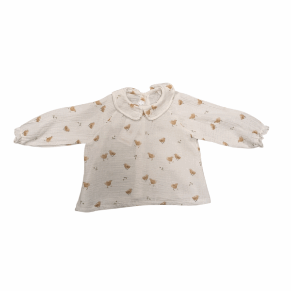 Blouse poussin gaze de coton