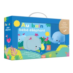 livre de bain bébé éléphant avec jouet