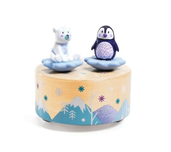 boite à musique magnétique ours et pingouin