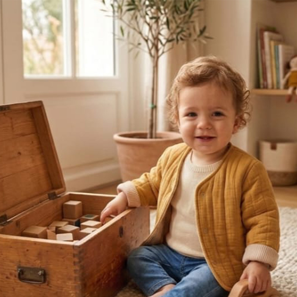 Veste réversible matelassée camel – Image 2