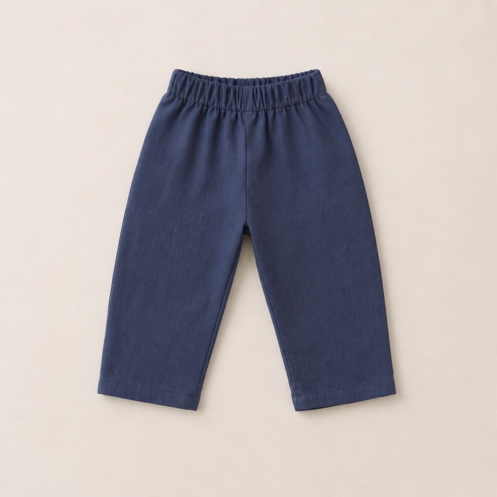 Pantalon en lin Charlie couleur jean foncé