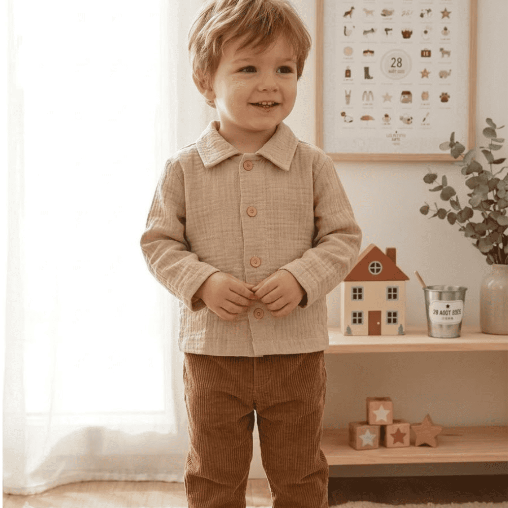 Petit garçon portant la chemise Elouan